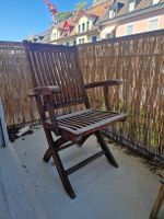 Balkonstuhl Teak mit Kissen