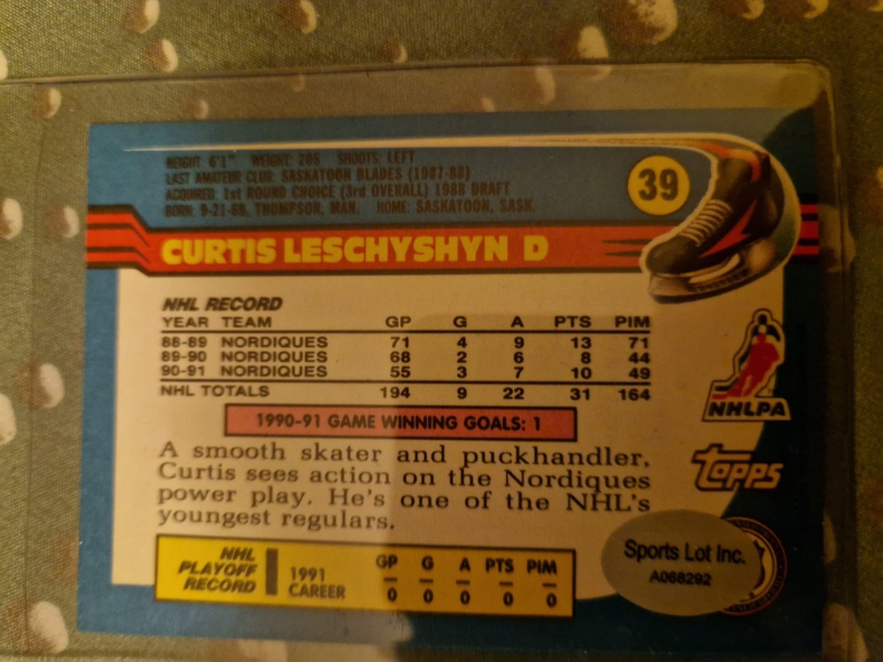 NHL Sammelbilder & Trading cards: Carte NHL signée par Curtis LESCHYSHYN – Gebraucht aus Lutry von SwissBBCards 5