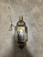 Hängeleuchte Messing orientalisch 6-eckig mit Kette