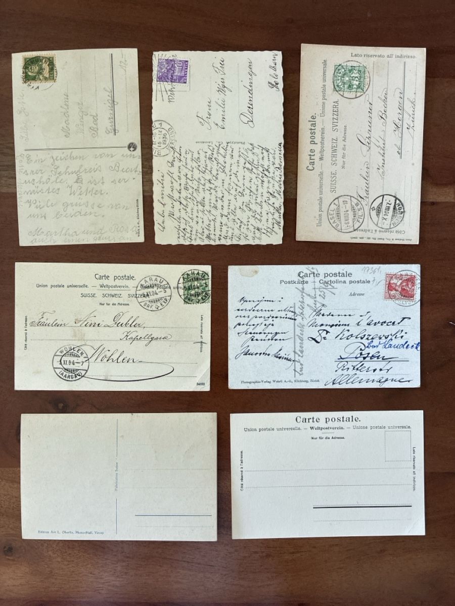 Cartoline postali: 15 Ansichtskarten Schweiz Überraschungs Paket 99 – Usato da Oftringen venduto da Cla.vD.74 1