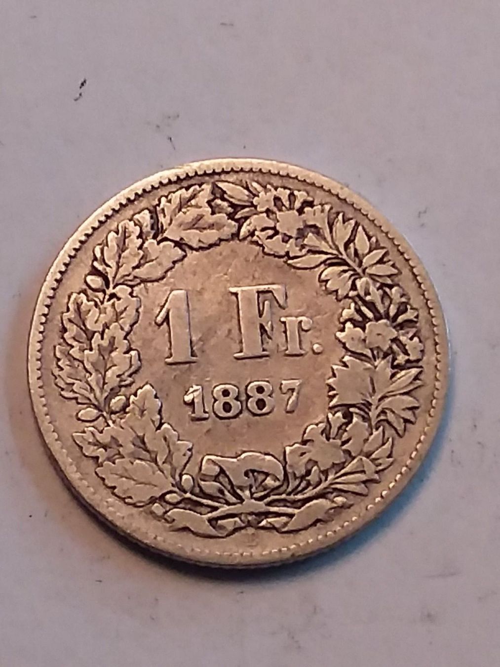 Tutti le monete: 1 Franken Silbermünze Jg.1887 – Usato da Schwyz venduto da Trofana