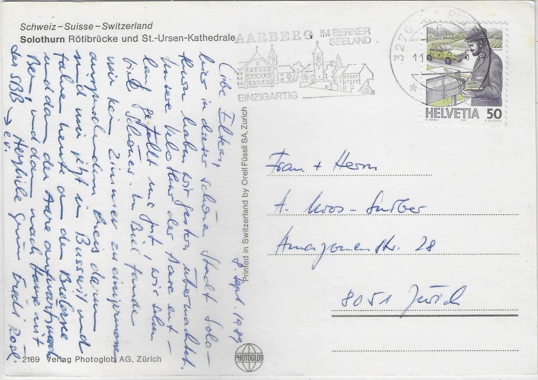 Cartes postales: Solothurn - Rötibrücke – D'occasion à Ettingen par Kartenplanet 1