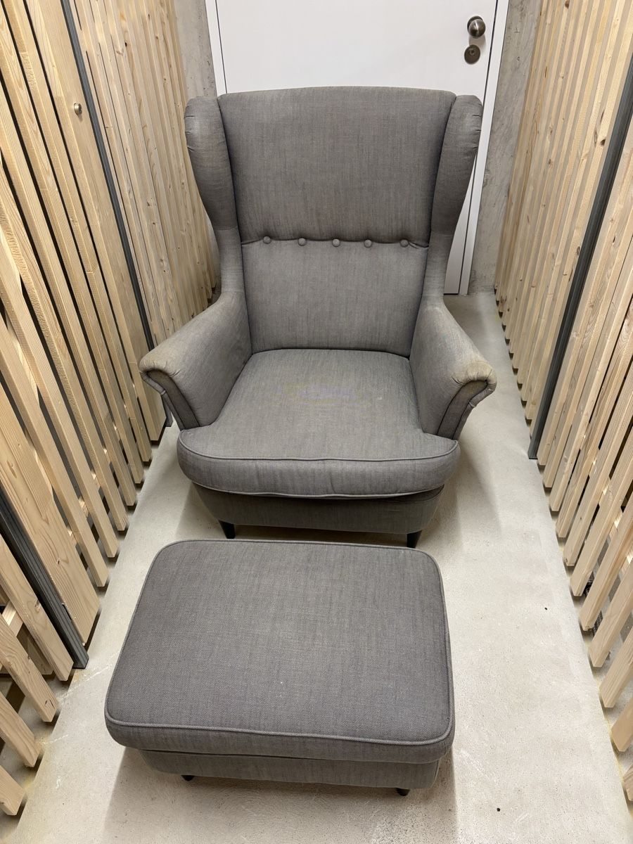 Ikea Poltrone: Sessel mit Hocker grau Ikea – Usato da Scherzingen venduto da fab_flh6 2