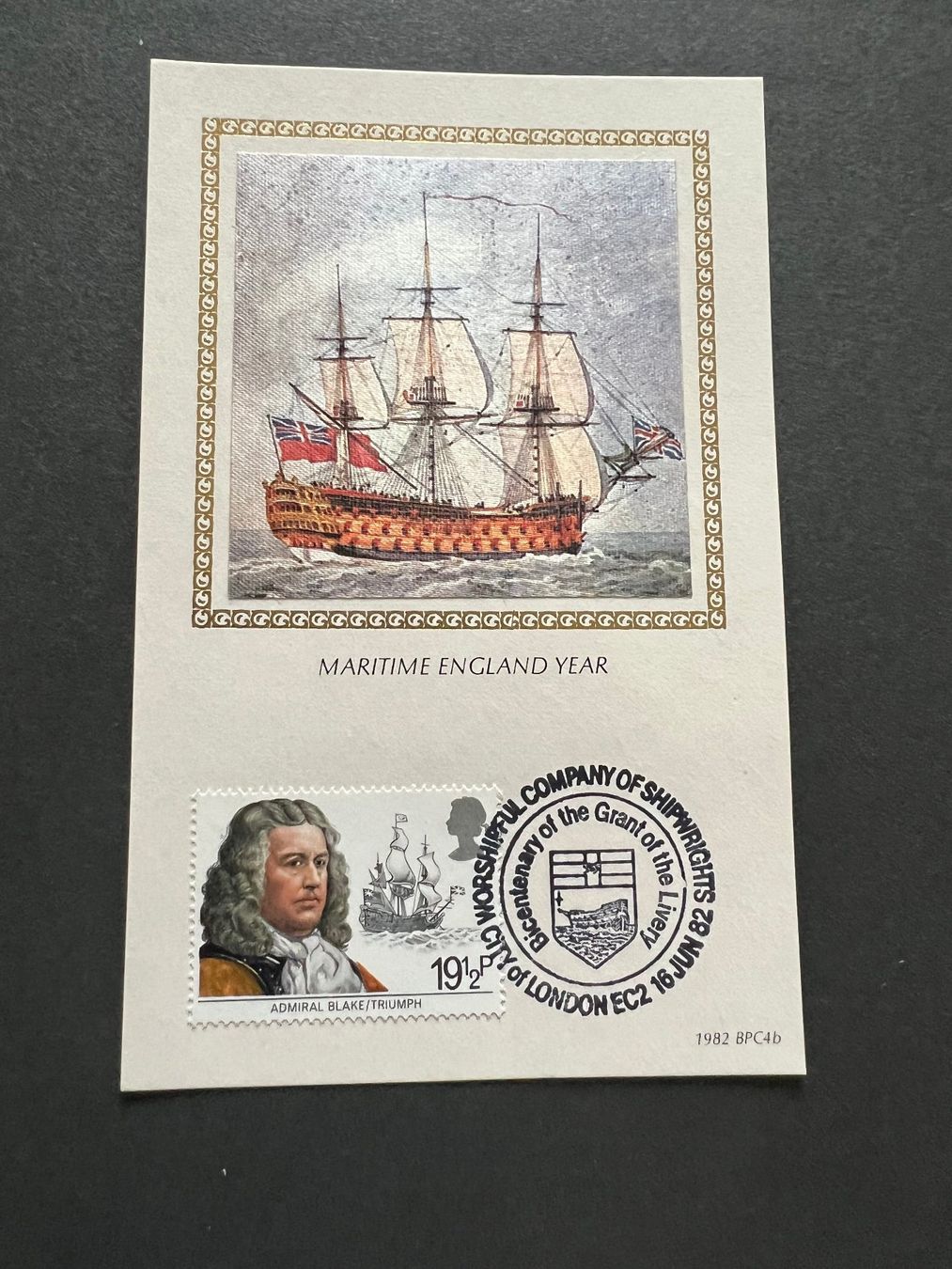 Tutti i francobolli: Schifffahrt ENGLAND Seiden Maximumkarten Set 1982  (D983) – Usato da Hinwil venduto da Sidi4 1