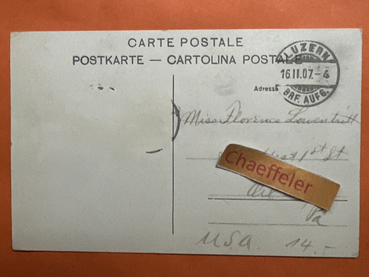 Cartoline postali: 1907 Luzern - Wasserturm gegen den Gütsch.   – Usato da Zürich venduto da Chaeffeler 1