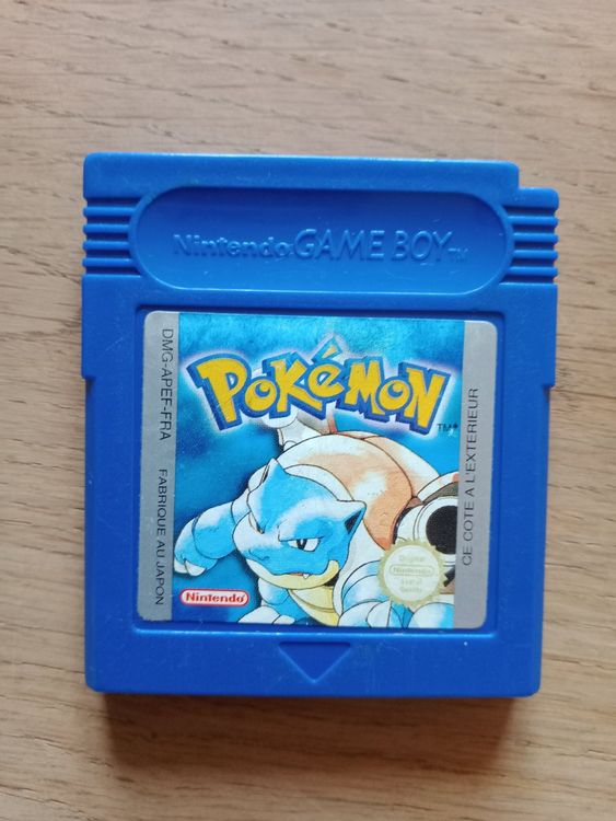 Pokémon bleu Game Boy, cartouche originale Pokemon FRA dmg-apef-fra
