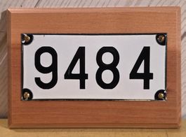 SBB - "Emailschild" - Nr. 9484 - auf schönem Holzbrett