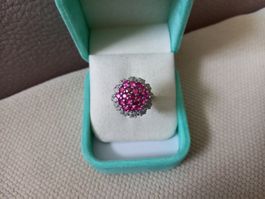 Sehr schöner Damen Cocktail-Ring mit Rubinen