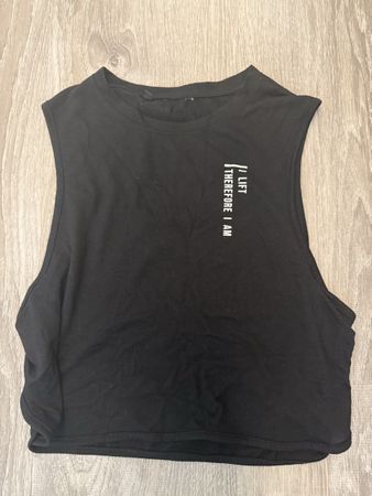 Damen Crop Top Gymshark Schwarz Grösse S