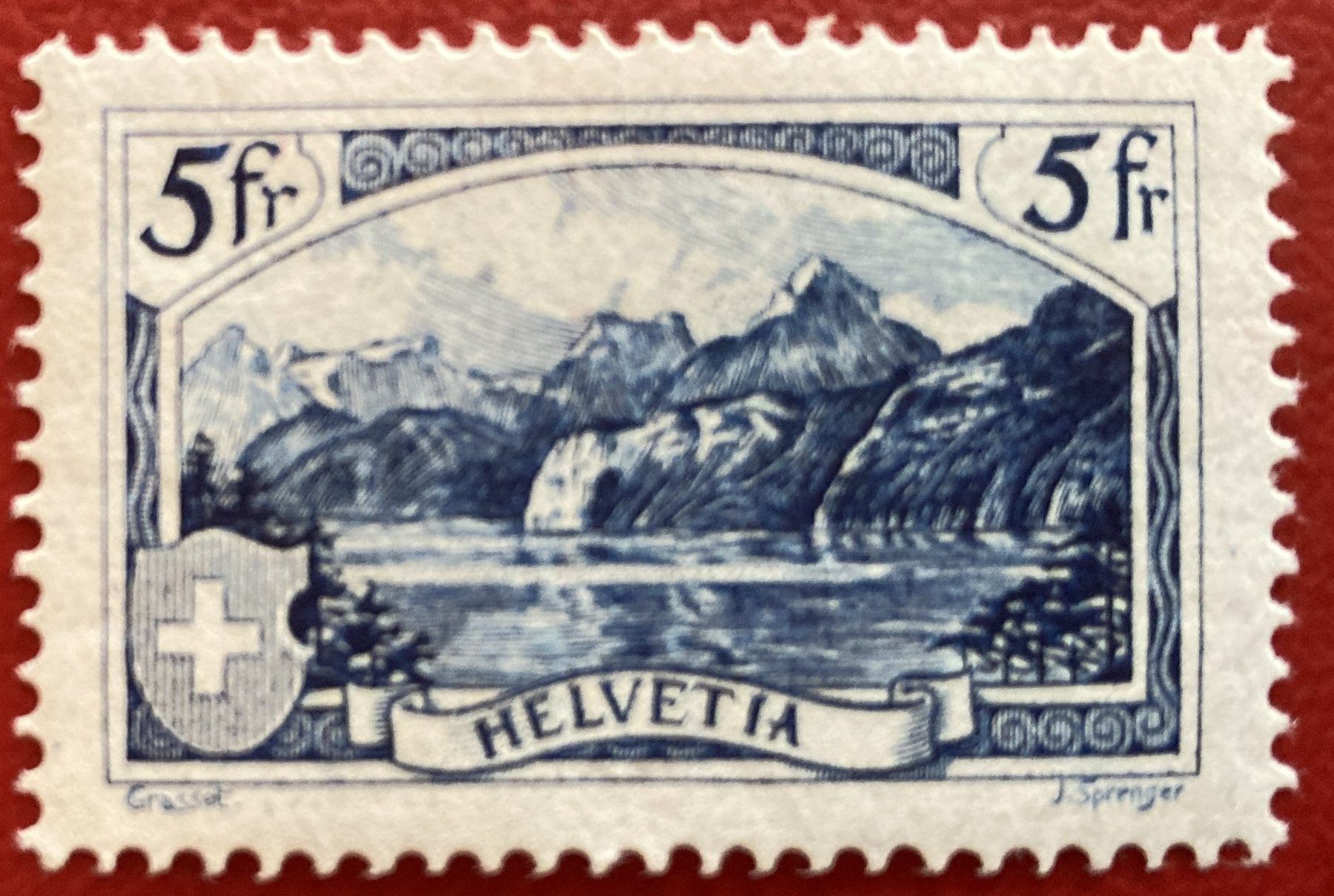 Tutti i francobolli: 1928, Rütli Nr. 178 postfrisch (**) mit Befund Eichele – Usato da Flawil venduto da Furti