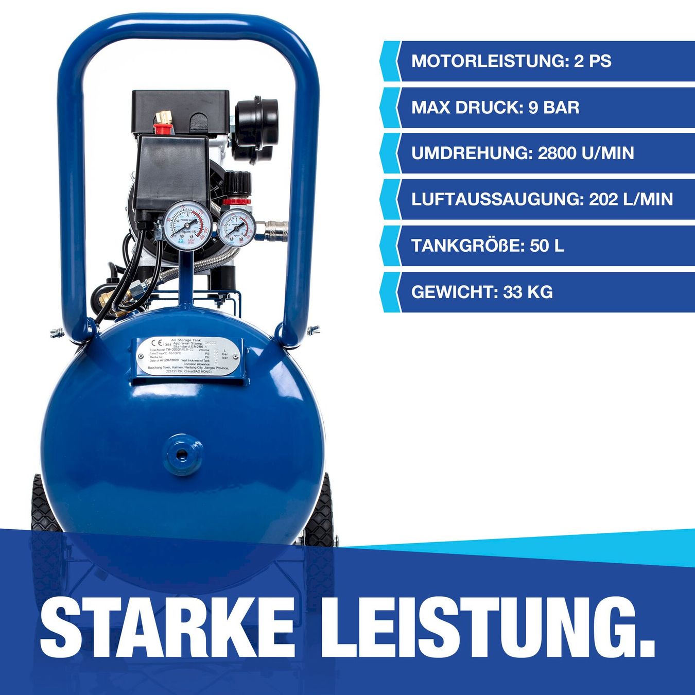 Compressori: Silent Druckluft Kompressor 50 Liter – Nuovo e nell'imballaggio originale da Bottighofen venduto da zaap 3