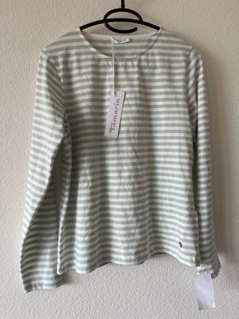 Tamaris Shirt Damen XS Streifen Baumwolle Neu
