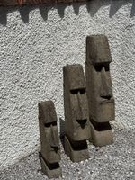 Set of 3 garden stone statues