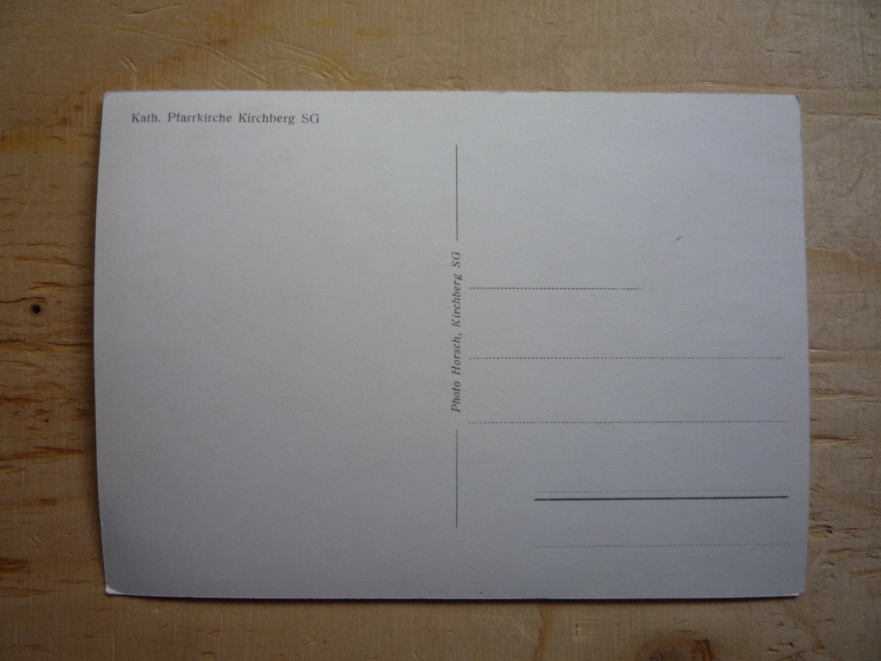 Cartoline postali: Kath. Pfarrkirche, Kirchberg SG – Usato da Rieden SG venduto da Brockehuesli 1