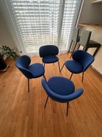 4 brand new blue chairs