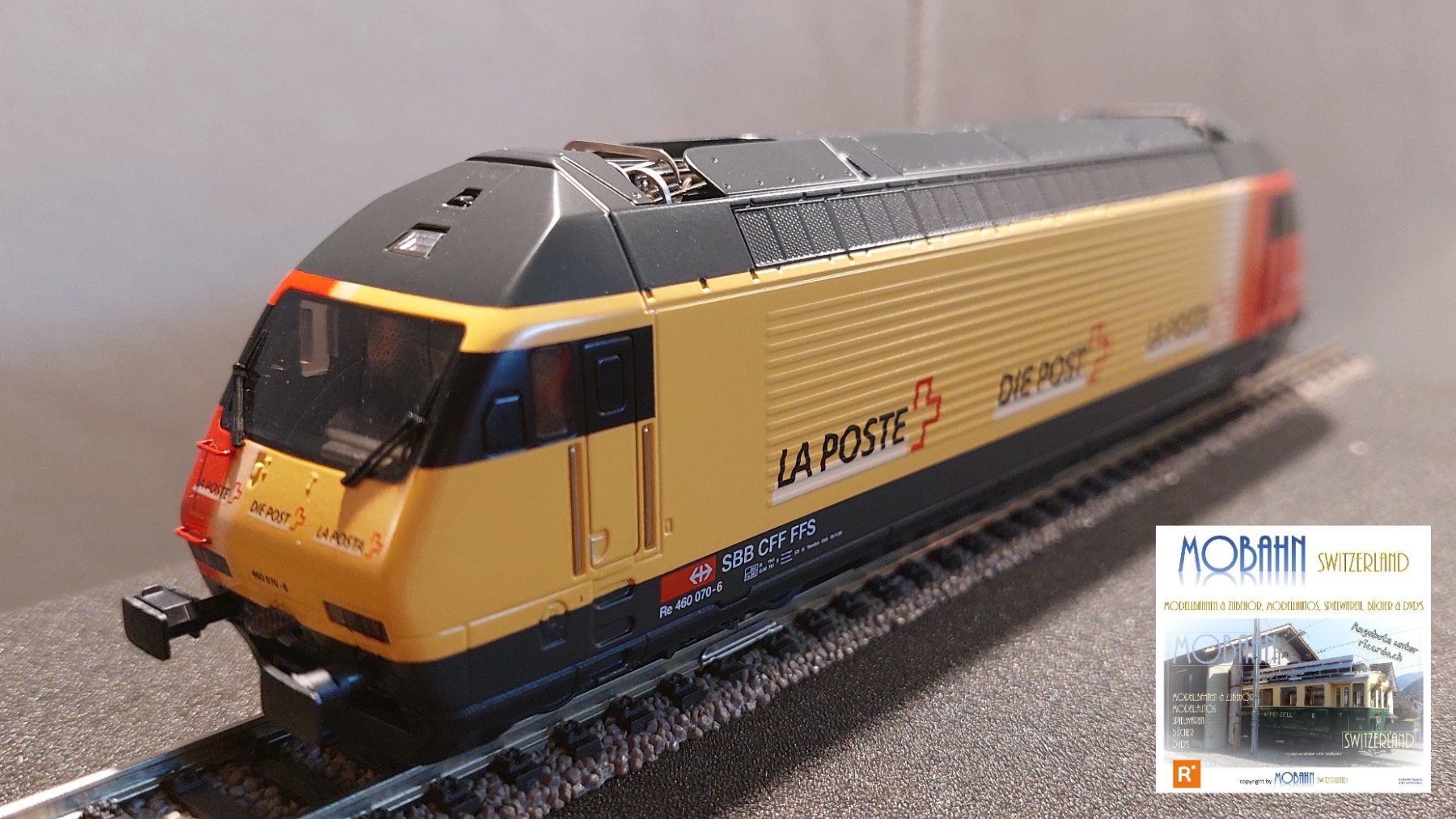 Hag Trains électriques: HAG 281 - Re 460 070-6 "LA POSTE DIE POST LA POSTA" der SBB – Neuf (Voir description) à Rotkreuz par MOBAHN-1zu87 4