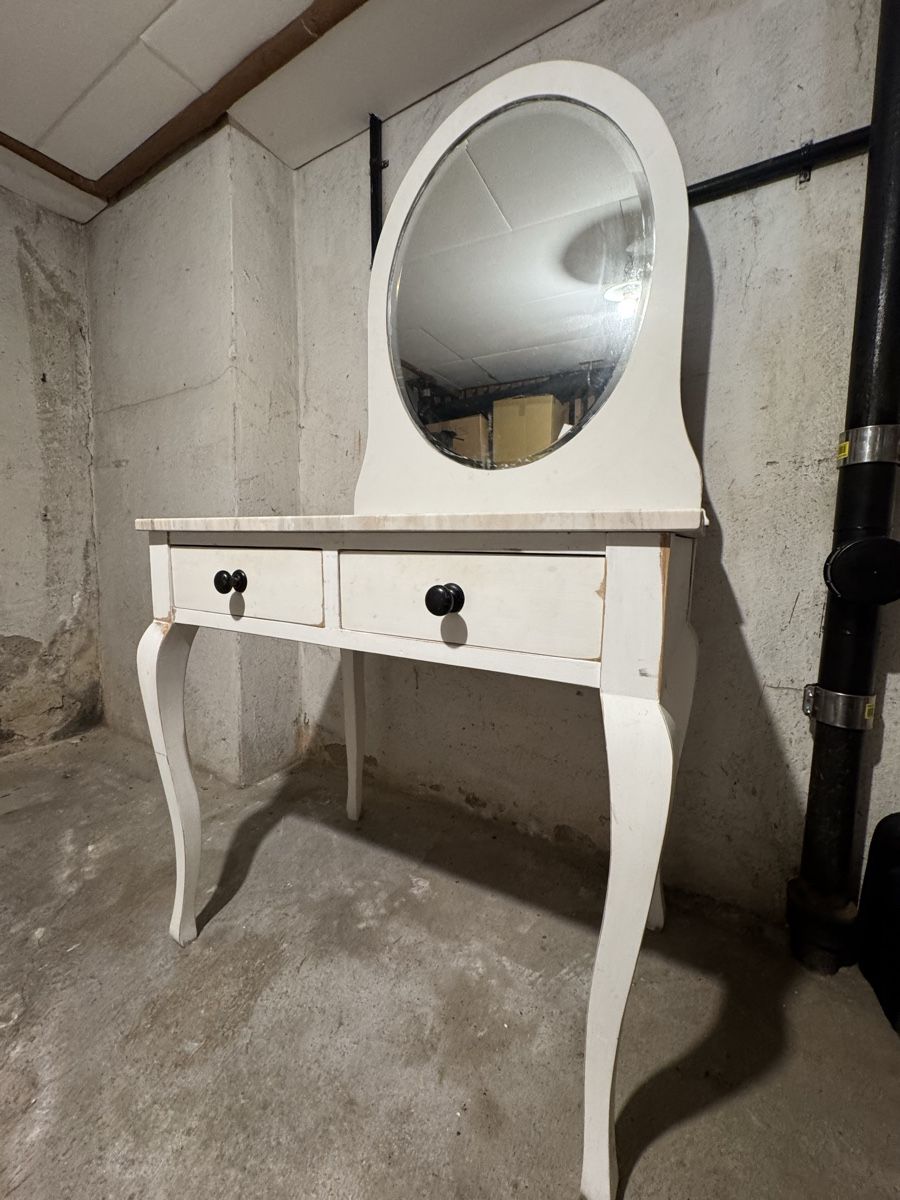 Tavoli da trucco: Schminktisch mit Spiegel, weiss, Shabby Chic – Usato da Uerikon venduto da paloma61 3