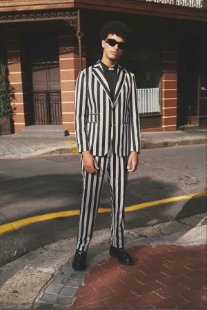 D'CONSTRUCTED Anzug The Nite Stripes Classy · Gr.50