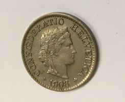 1908 5 Rappen unz