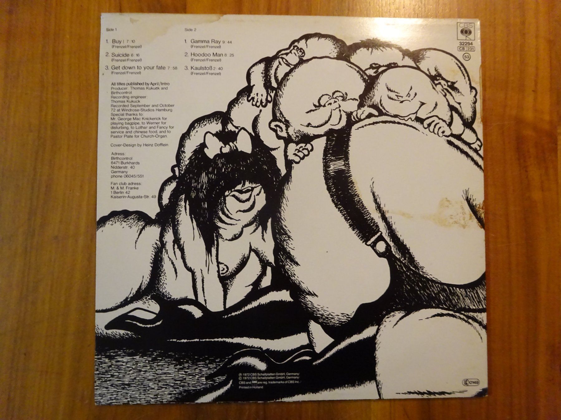 Dischi in vinile: BIRTH CONTROL ** HOODOO MAN ** EXCELLENT – Usato da Luzern venduto da xrayspex99 2
