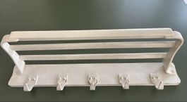 Vintage Holz Wandgarderobe, Shabby Chic, Weiss