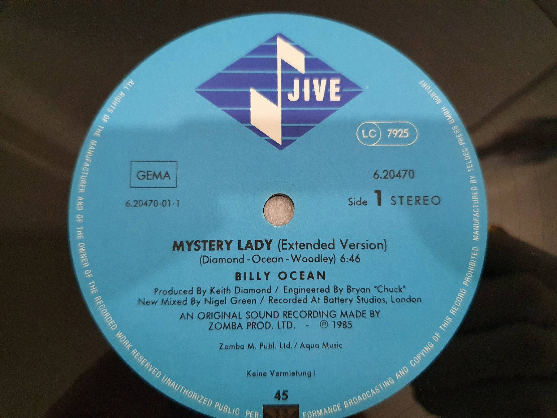 Dischi in vinile: Billy Ocean - Mystery Lady – Usato da Uster venduto da Vinyl-Leidenschaft 3