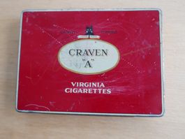 Craven "A" alte Metalldose Zigarettendose Vintage