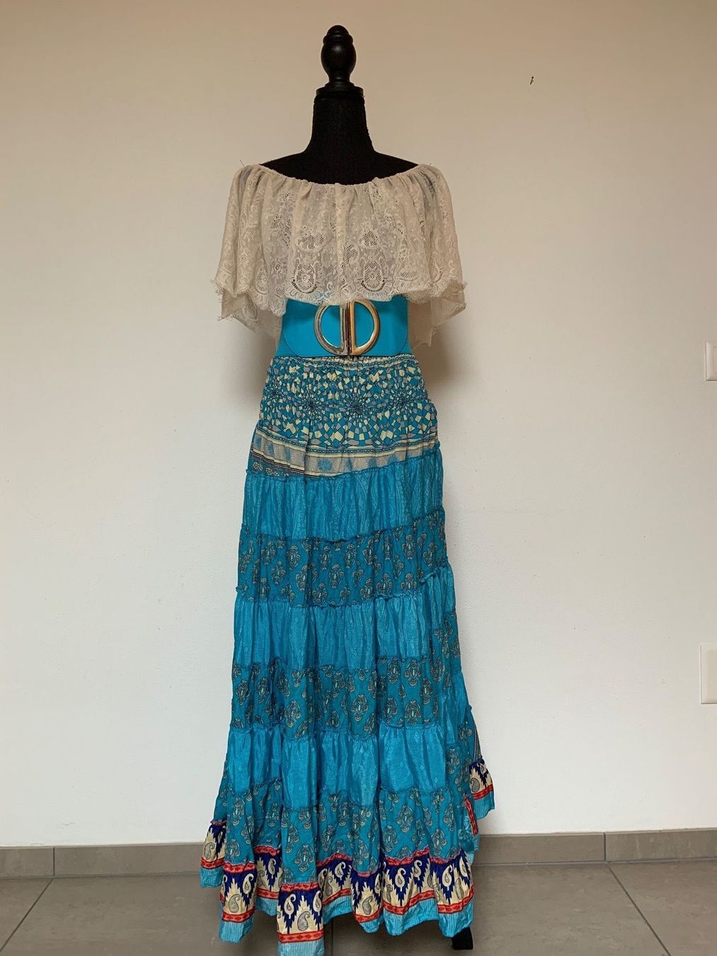 Gonne: Boho Maxirock / Midikleid aus Seide / Polyester – Nuovo (secondo la descrizione) da Sigriswil venduto da ck56 1