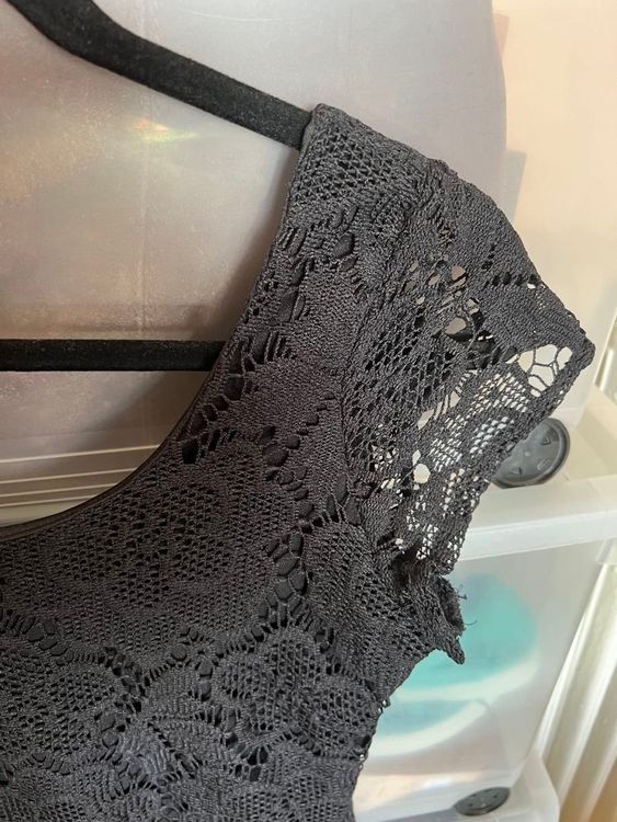 Kleider: Robe dentelle noire élégante Snap - taille L  – Gebraucht aus Lausanne von Stephaniesdressing 3