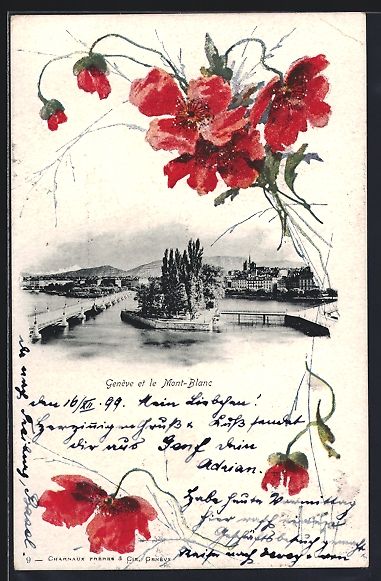 Ansichtskarten: AK Genève, Panorama et le Mont-Blanc – Gebraucht aus Berlin von bartko-reher
