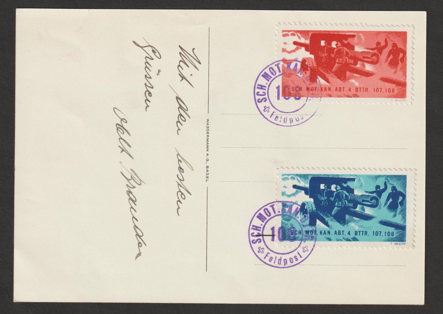 Cartoline postali: WK2 Diverse Motive Nr. 13 – Usato da Siebnen venduto da Fstaehli 1