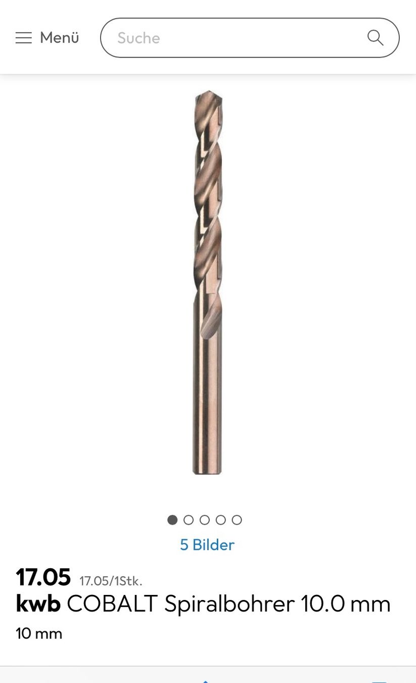 Würth Alle Werkzeuge: kwb COBALT Spiralbohrer 10.0 mm – Neu und originalverpackt aus Hittnau von Oracel 3