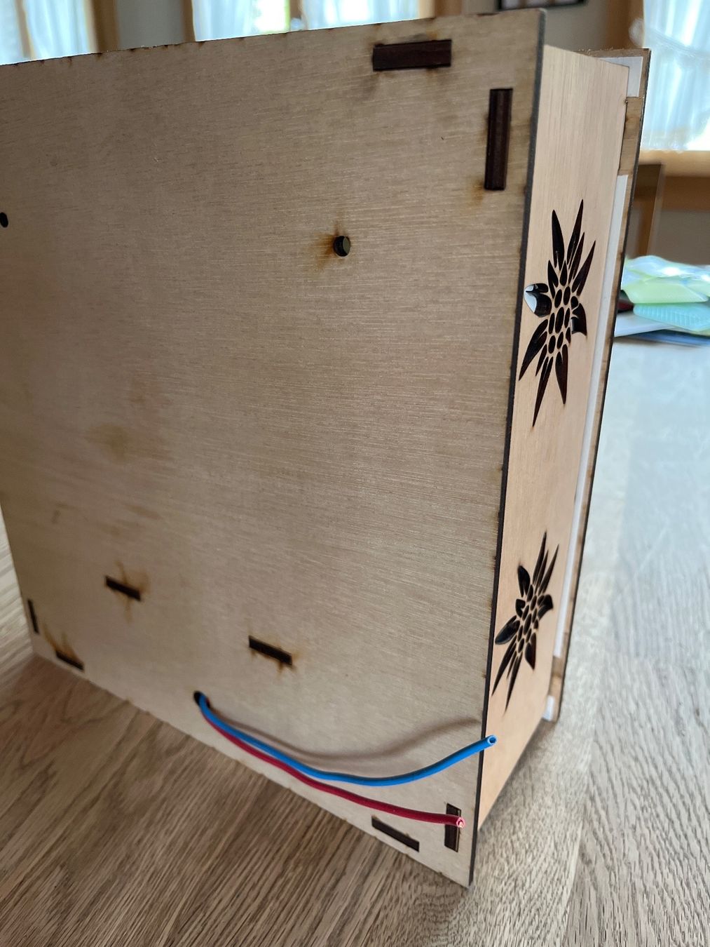 Lampade: Wandlampe, Lichtbox mit Steinbock oder Edelweiss – Nuovo (secondo la descrizione) da Oeschseite venduto da matina5 3