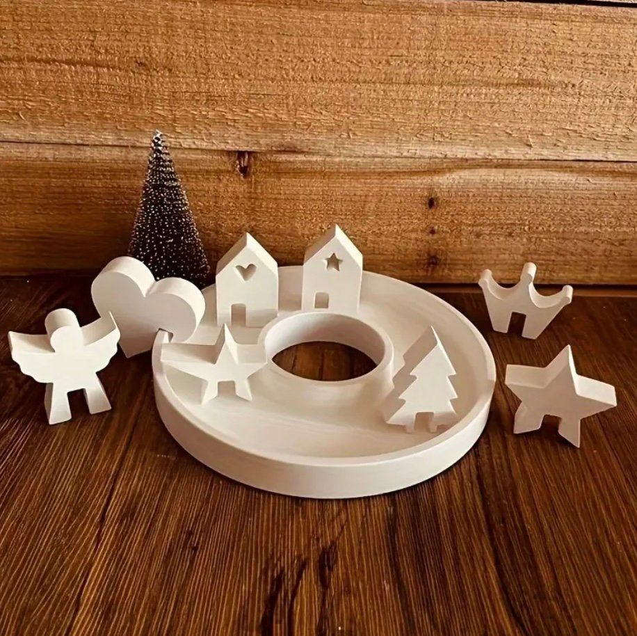 Kit bricolage: Giessform Silikonform Teller Ring mit Dekostecker – Nuovo e nell'imballaggio originale da Kaltbrunn venduto da schere-stein-papier
