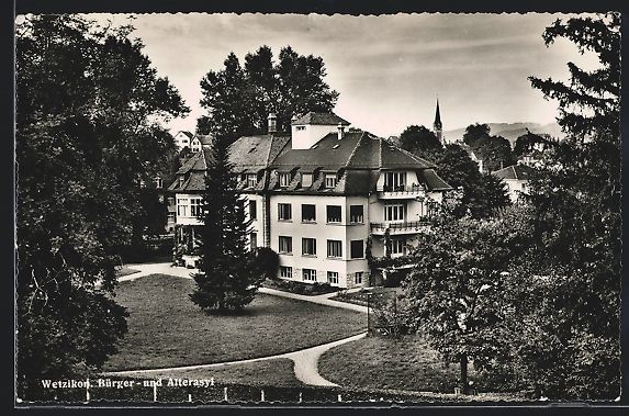 Cartoline postali: AK Wetzikon, Bürger- und Alterasyl – Usato da Berlin venduto da bartko-reher