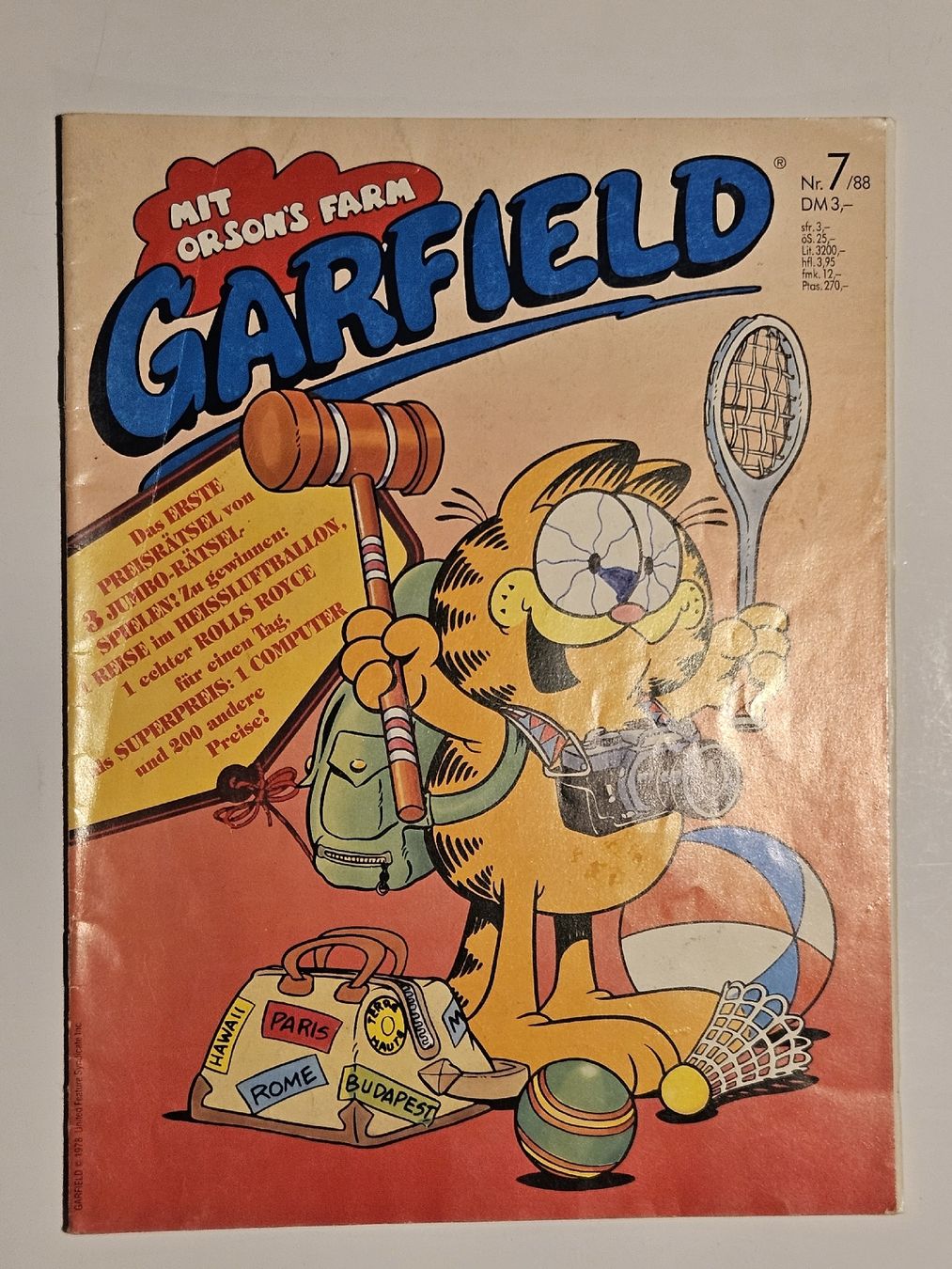 Fumetti: Garfield Comic Nr. 7 / #WT18 – Usato da Oberdorf BL venduto da BaldenEagle
