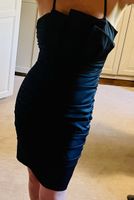 Luxus-Abendkleid, dunkelblau, Gr. 36 mit Raffungen