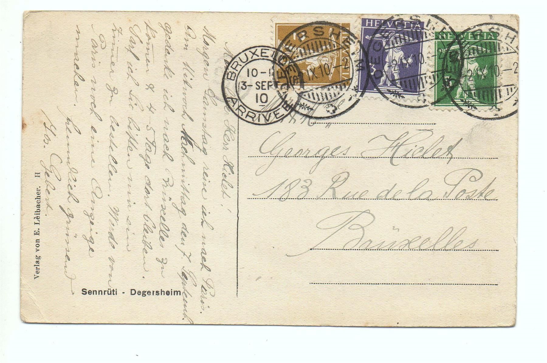 Cartes postales: DEGERSHEIM Villa Sennrüti – D'occasion à Jona par philajona 1