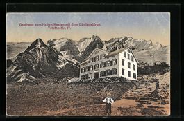 AK Appenzell, Gasthaus Hohenkasten, 1921