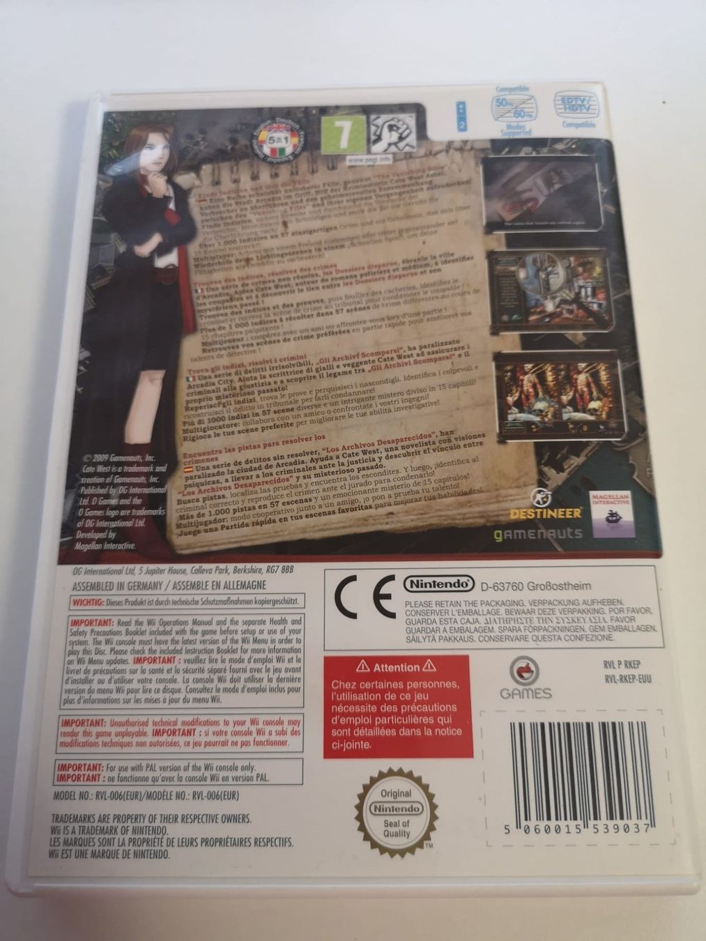 Nintendo Giochi: Cate West - The Vanishing Files (Wii) – Usato da Herisau venduto da Seyashop1 2