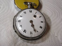 Spindel Taschenuhr Silber Schnecke/Kette Aufzug Frankreich