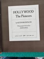HOLLYWOOD, The pioneers, Kewin Brownlow, John Kobal, NY 1979