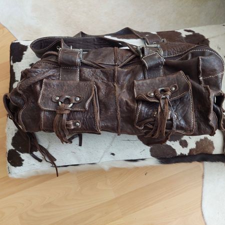 Leder Tasche „Keep that dog out“