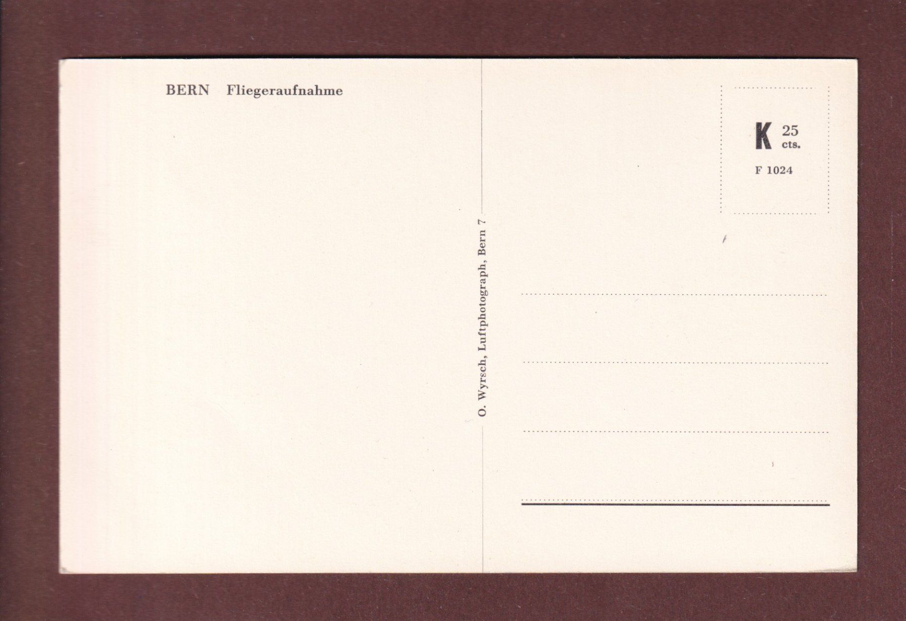 Cartoline postali: BERN - Fliegeraufnahme – Usato da Pully venduto da nicecards-shop 1