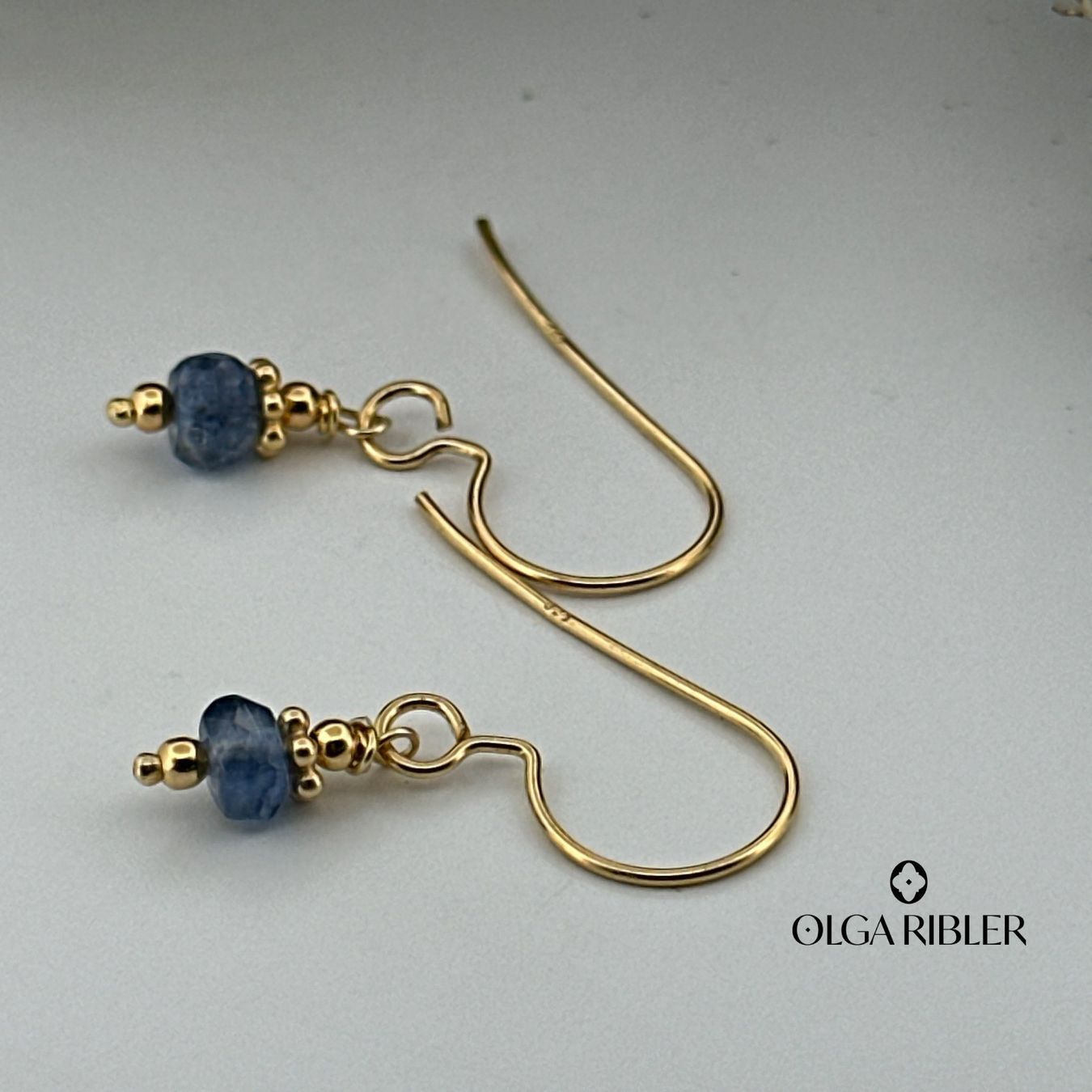 Olga Ribler Orecchini pendenti & Orecchini a lobo: Ohrhänger - Iolithe - Sterling Silber 925 gelbvergoldet – Nuovo (secondo la descrizione) da Luzern venduto da Schmuckoutlet 2