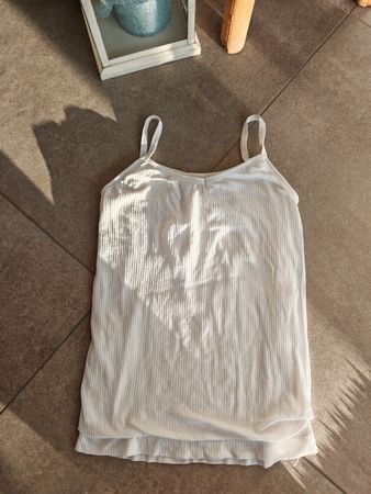Débardeur blanc chaud avec doublure en taille unique