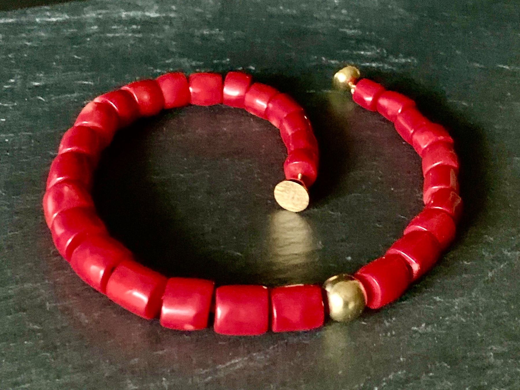 Catenine: Rote Korallen Halskette - Vergoldet – Nuovo e nell'imballaggio originale da Rüschlikon venduto da ThereseJewelryDesign 5