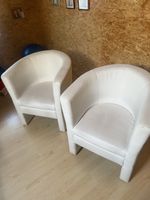 Weisse Kunstleder Sessel