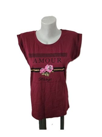 AMOUR Always Shirt ca. Gr. XS / S mit Rose
