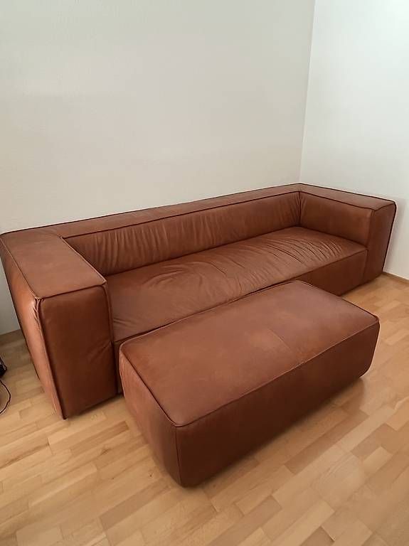 Divani: 3er Echtleder-Sofa, cognac – Usato da Wädenswil venduto da sil_6bq2